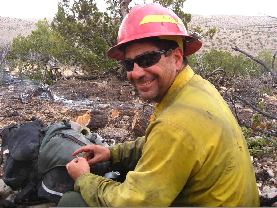 Jim Ramirez on the fireline